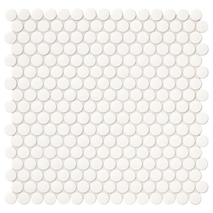 Daltile Restore 11 in. x 13 in. Glossy White Ceramic Penny Round Mosaic Wall Tile (1.06 sq. ft./Piece)