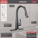 Essa Single-Handle Pull-Down Sprayer Kitchen Faucet with MagnaTite Docking in Arctic Stainless - Super Arbor