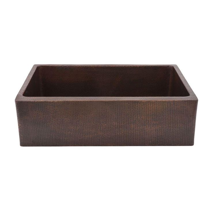All-in-One Farmhouse Apron-Front Copper 33 in. 0-Hole Single Basin Kitchen Sink in Oil Rubbed Bronze