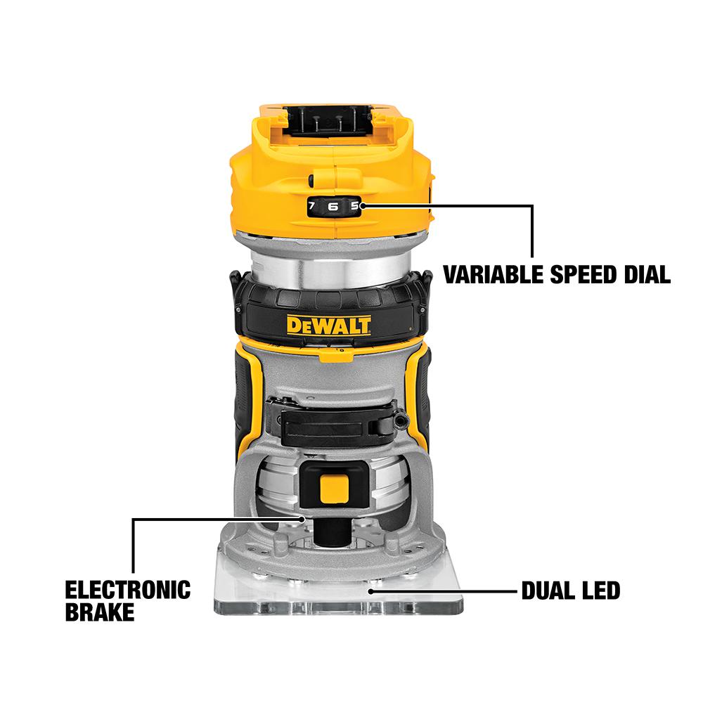 20V MAX XR Li-Ion Cordless Brushless Jigsaw (Tool-Only) w/Bonus Bare 20V Brushless Router and 20-V Li-Ion Battery 5.0Ah - Super Arbor