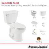 American Standard Champion 4 White WaterSense Elongated Chair-Height 2‑Piece Toilet, 12-in Rough-In (2793128NTS.020)