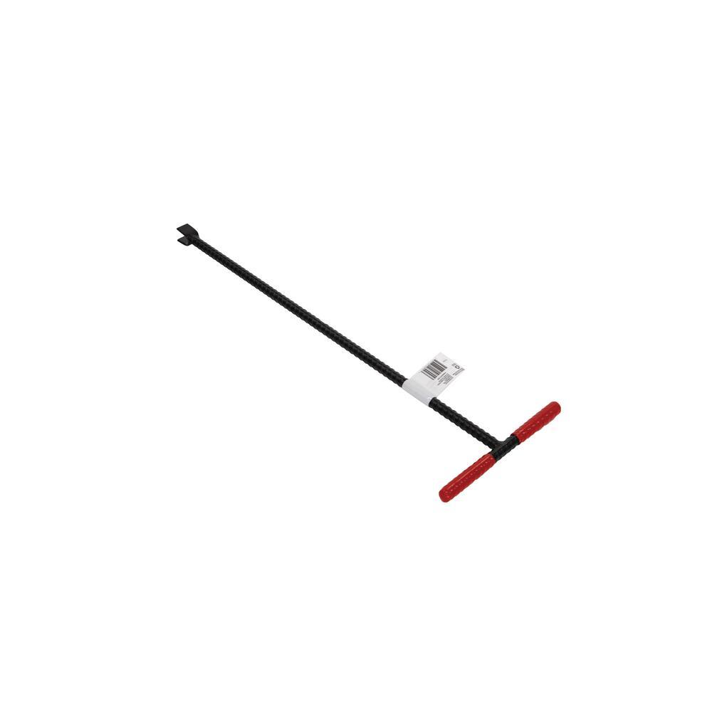 28 in. Solid Steel Water Meter Valve Key with Grips - Super Arbor
