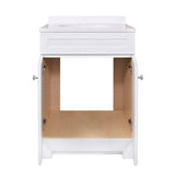Style Selections Ellenbee 24.5-in White Single Sink Bathroom Vanity with White Cultured Marble Top