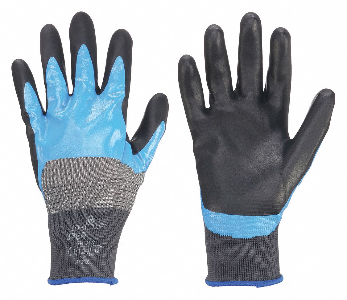 SHOWA Foam Nitrile Coated Gloves - L - ANSI Abrasion Level 6