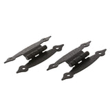 3-1/2 in. Offset Black H Hinge (2-Pack) - Super Arbor