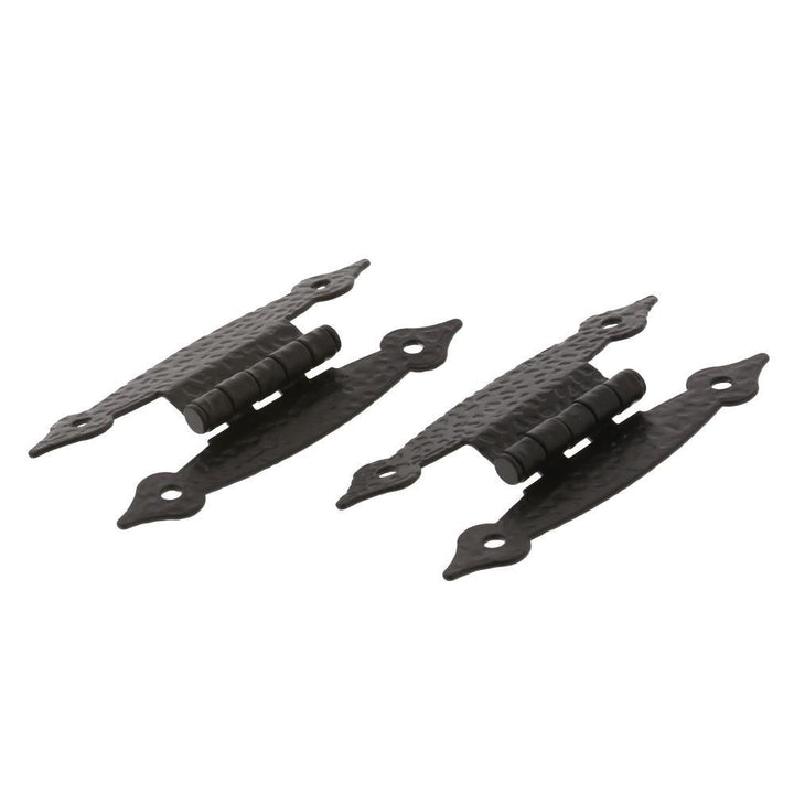 3-1/2 in. Offset Black H Hinge (2-Pack) - Super Arbor