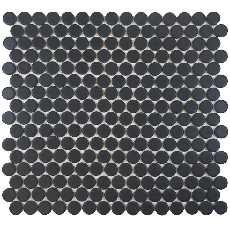 Festival Penny White Polished Porcelain Mosaic Tile - 11 x 11