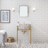Embassy 30 in. Brass Wash Stand Legs with Satin Brass Connectors - Super Arbor
