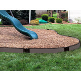 Frame It All One Inch Series 16 ft. Weathered Wood Composite Curved Playground Border - Super Arbor