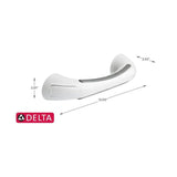 Delta  500 Series 9-in White Wall Mount Grab Bar