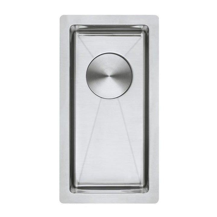 10 in. by 18 in. Modena Undermount Wet Bar Sink Kit Stainless Steel 16-Gauge Tight Radius