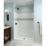 Classic 400 34 in. x 48 in. Single Threshold Alcove Shower Base in High Gloss White - Super Arbor
