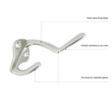 3 in. Satin Nickel Double Hat and Coat Hook (5 per Pack)