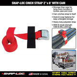 8 ft. x 2 in. Cinch Strap with Ratchet in Red - Super Arbor