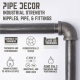 1/2 in. Black Pipe 10 in. L Wall Mounted Shelf Bracket Kit (4-Pack)