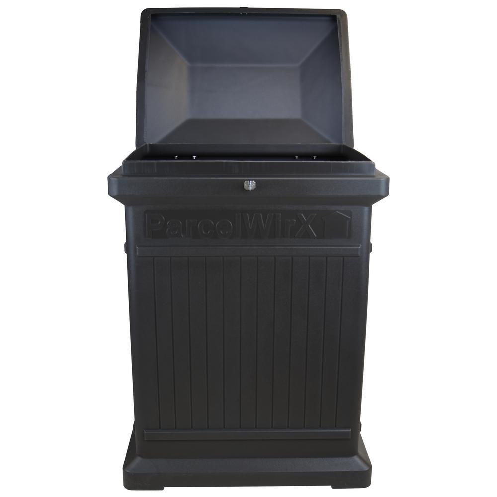 ParceWirx Premium Vertical Architectural Graphite Delivery Drop Box Hinged Lid with Swinging Latch for Locking - Super Arbor
