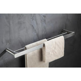 Caster 3 Series 20 in. Double Towel Bar in Brushed Nickel - Super Arbor
