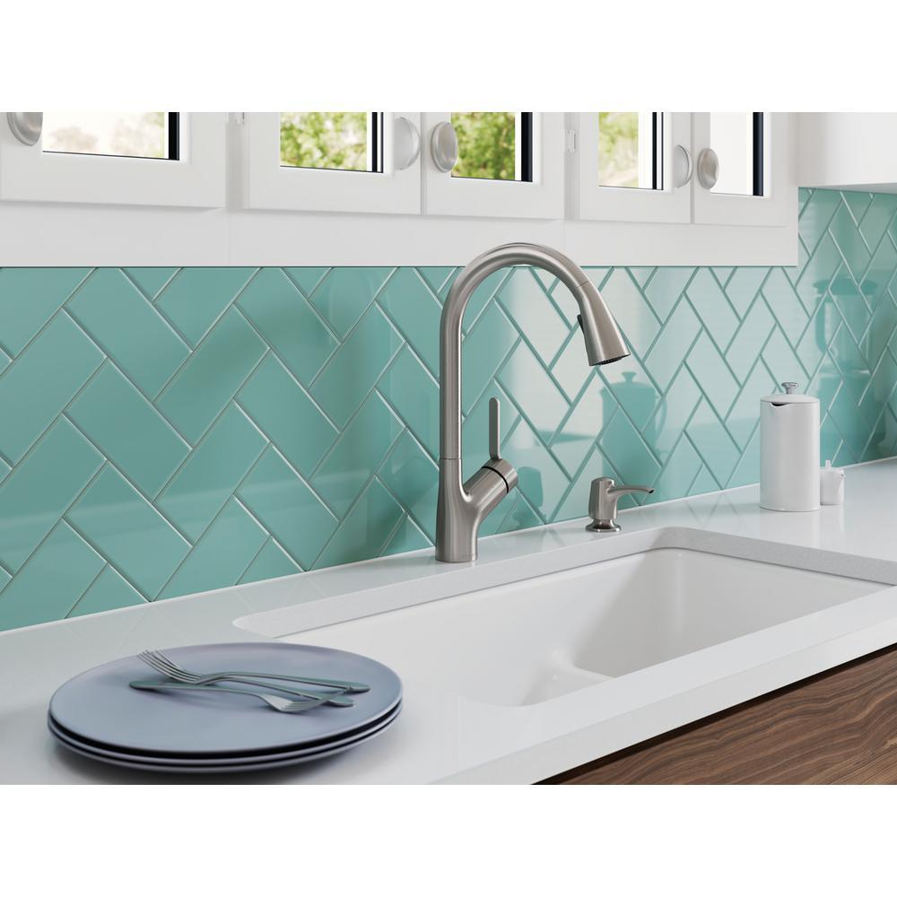 Setra Single-Handle Touchless Pull-Down Sprayer Kitchen Faucet in Vibrant Stainless - Super Arbor