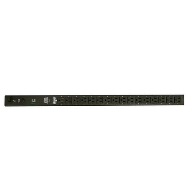 15 Amp 120-Volt 16 Receptacles NEMA 5-15P Plug with 10 ft. Power Cord Vertical Power Distribution Unit, Black - Super Arbor