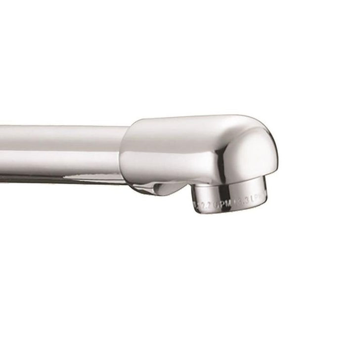 EZ-FLO Chrome 2-Handle Deck-Mount High-Arc Handle Kitchen Faucet (Deck Plate Included)