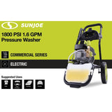 Sun Joe Commercial Series 1800 PSI Max 1.6 GPM Electric Pressure Washer with Wall Mount and Roll Cage