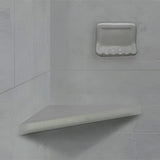 Newport Grand Hinged 42 in. x 48 in. x 80 in. Right-Hand Corner Shower Kit in Wet Cement and Black Pipe Hardware - Super Arbor