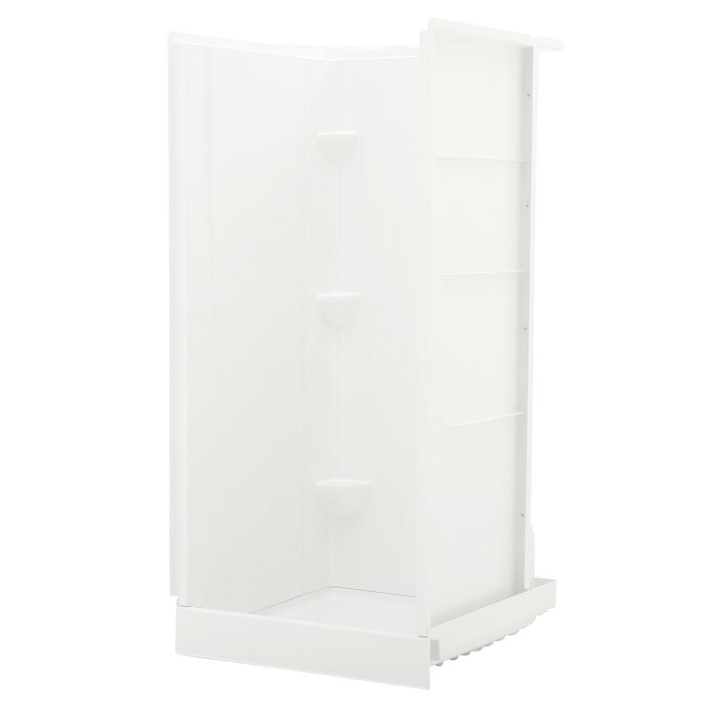 A2 36 in. x 36 in. x 76 in. Shower Stall in White - Super Arbor