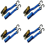 6 ft. x 1 in. 900 lbs. Ratchet Tie-Down ATV/Motorcycle Strap (4-Pack) - Super Arbor