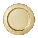 13 in. Decor Champagne SS Hammered Rim Charger Plate (Set of 6)