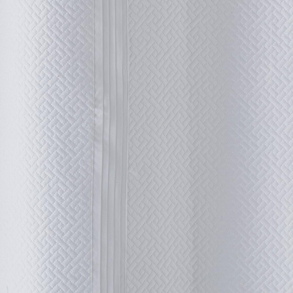 Pawling 72 in. White Solid Cotton Standard Shower Curtain - Super Arbor