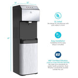 A13 Electric Bottleless Cooler Water Dispenser, Stainless Steel with 3 Temperatures, Self Cleaning