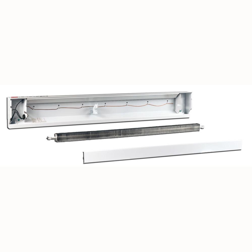 96 in. 2,000/2,500-Watt 240-Volt Electric Baseboard Heater in White - Super Arbor