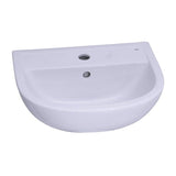 Barclay Products Compact 450 18 in. Pedestal Combo Bathroom Sink with 1 Faucet Hole in White