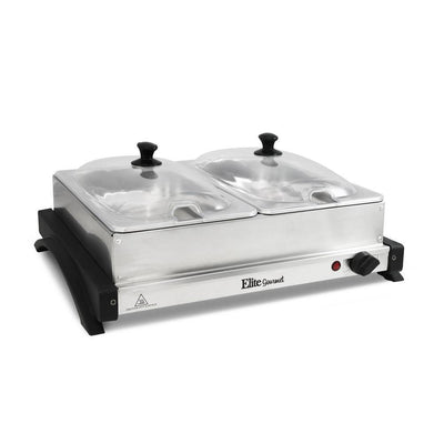 2.5 Qt. Stainless Steel Buffet Server with 2-Crocks - Super Arbor