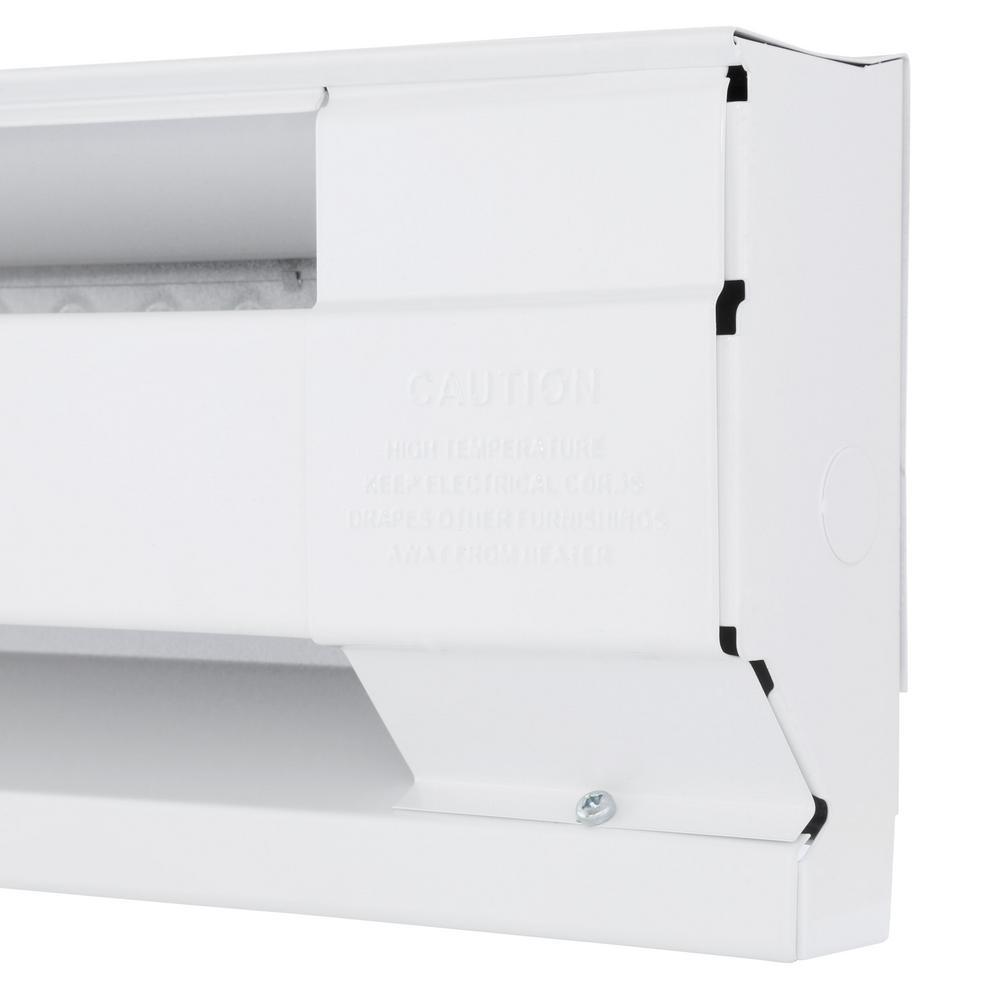 36 in. 750-Watt 240-Volt Electric Baseboard Heater in White - Super Arbor
