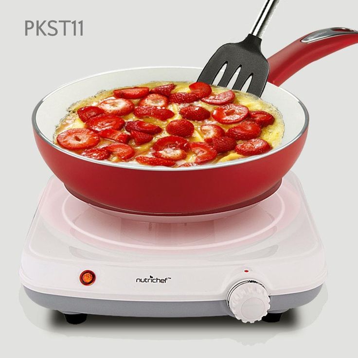 White Electric Countertop Burner - Buffet Hot Plate Burner with Adjustable Temperature