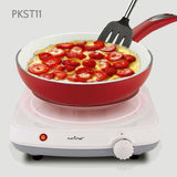 White Electric Countertop Burner - Buffet Hot Plate Burner with Adjustable Temperature