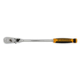 3/8 in. Drive 13 in. 90 Tooth Dual Material Locking Flex Head Teardrop Ratchet - Super Arbor