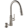 Delta Allentown Single-Handle Pull-Down Sprayer Kitchen Faucet with Soap Dispenser in SpotShield Stainless