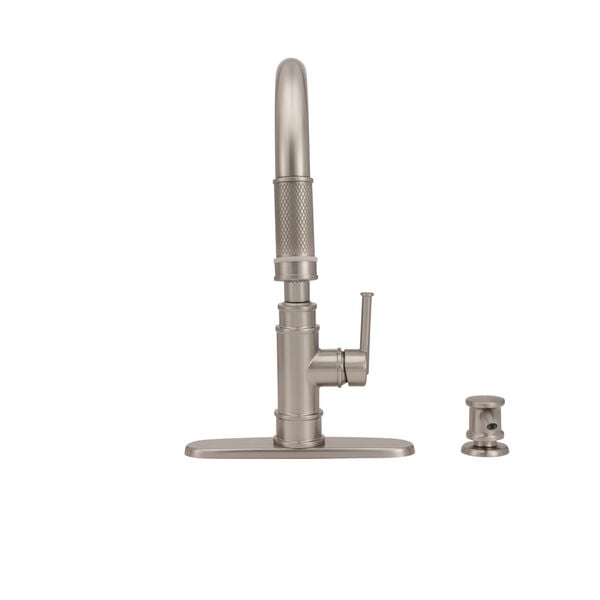 Delta Allentown Single-Handle Pull-Down Sprayer Kitchen Faucet with Soap Dispenser in SpotShield Stainless
