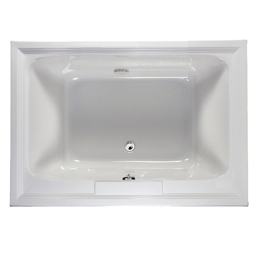 Town Square 5 ft. x 42 in. Center Drain Soaking Bathtub in Arctic White - Super Arbor
