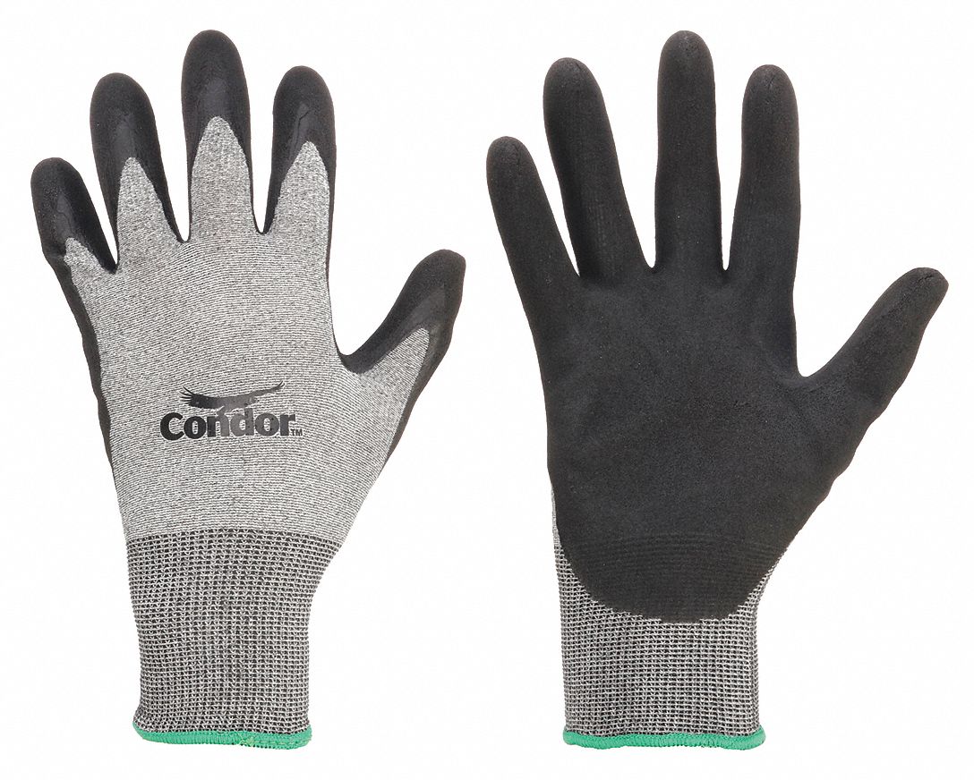 CONDOR Nitrile Coated Gloves, Medium - High Abrasion Resistance
