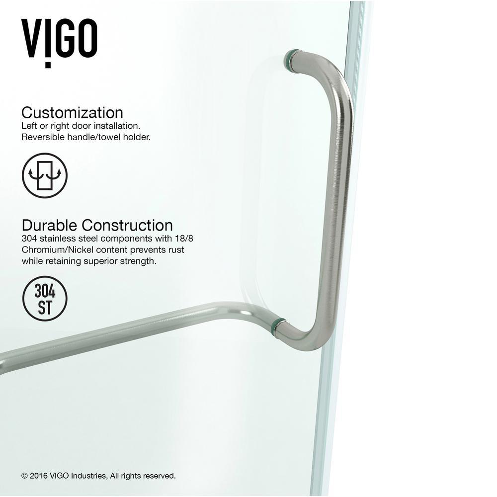 Monteray 36.125 x 79.25 in. Frameless Hinged Shower Door in Brushed Nickel with Clear Glass with Base - Super Arbor