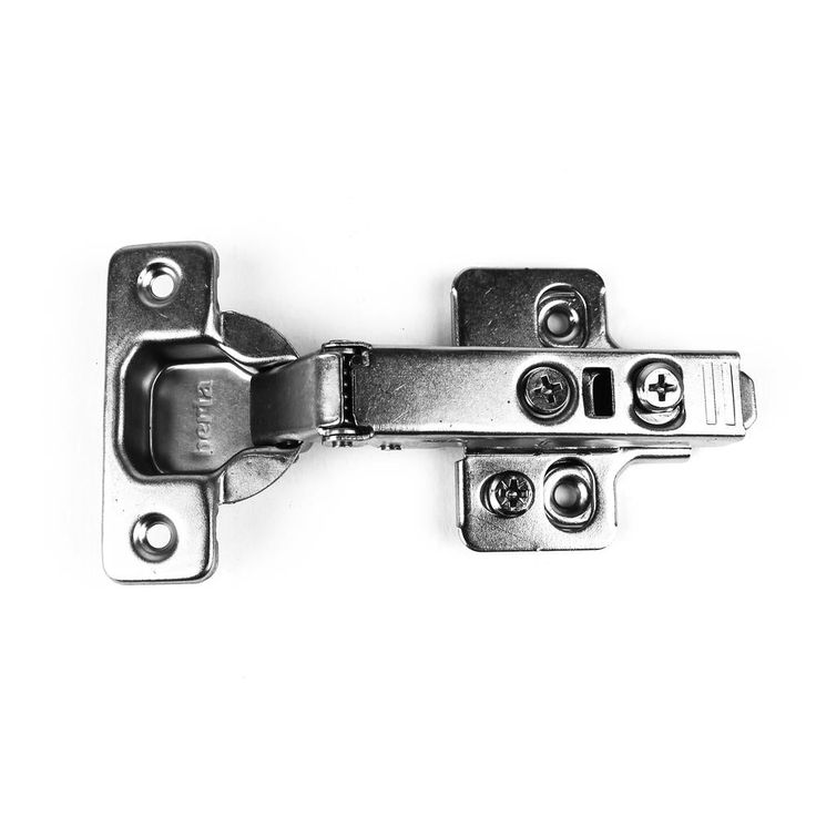 110-Degree 35 mm Full Overlay Soft Close Frameless Cabinet Hinges with Installation Screws (1-Pair)