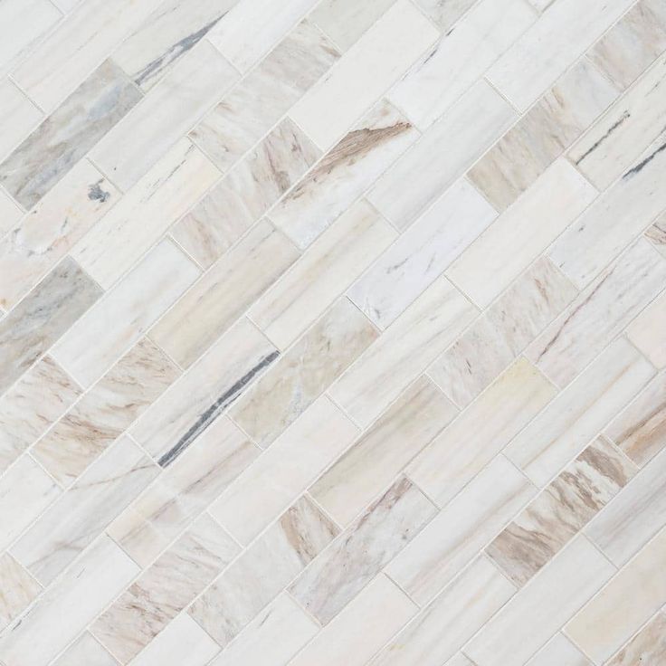 MSI Angora Subway 11.81 in x 11.81 in. x 10mm Polished Marble Mesh-Mounted Mosaic Tile (9.7 sq. ft. / case)