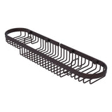 Allied Brass Oval Combination Shower Basket in Antique Brass