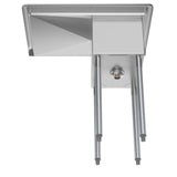 Freestanding Stainless Steel 31 in. 2-Hole Single Bowl Commercial Kitchen Sink