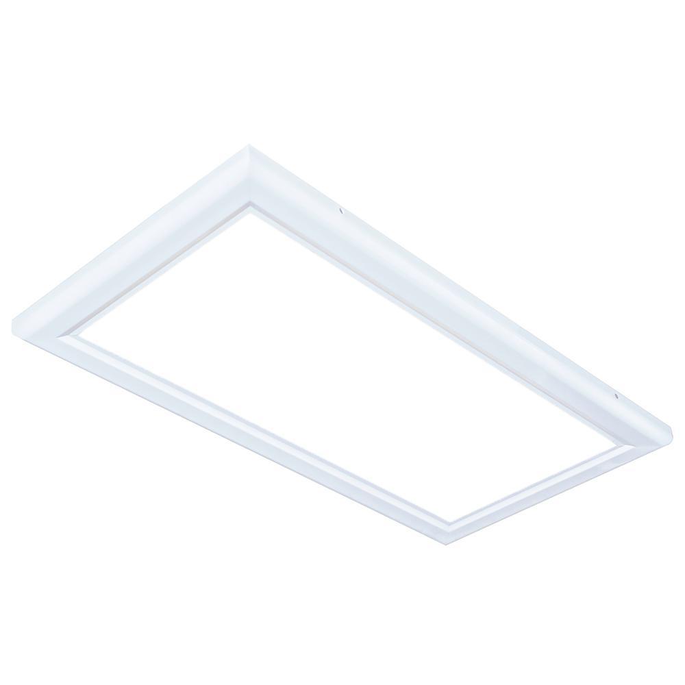 1 ft. x 2 ft. White Dimmable Edge-Lit 22-Watt 4000K Integrated LED Flat Panel Flushmount
