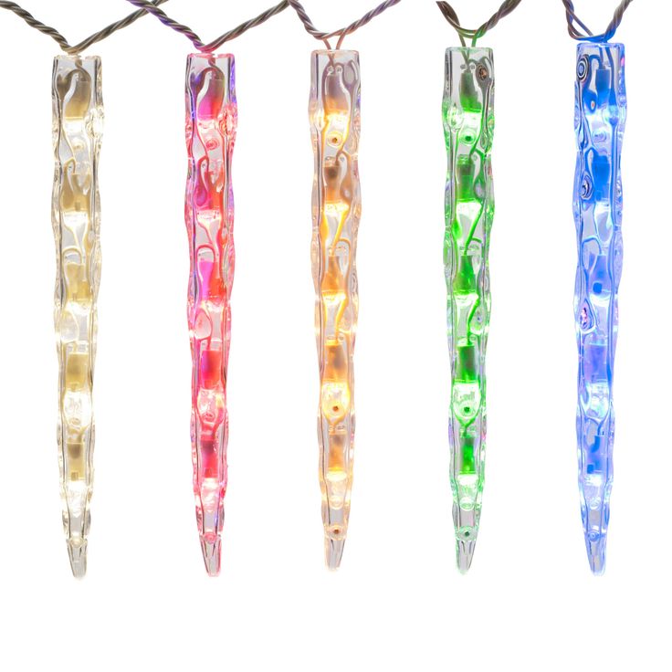GE Color Choice 20-Count Multi-function Color Changing Mini LED Plug-In Christmas Icicle Lights