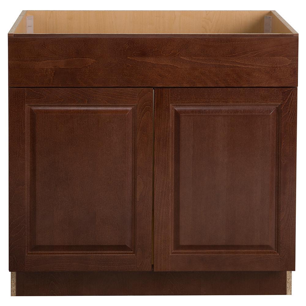 Benton Assembled 30x34.5x24 in. Sink Base Cabinet with False Drawer Front in White - Super Arbor